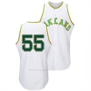 Camiseta Beisbol Hombre Oakland Athletics Sean Manaea Throwback 1968 Blanco