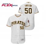 Camiseta Beisbol Hombre Pittsburgh Pirates Jameson Taillon 150th Aniversario Patch Flex Base Blanco