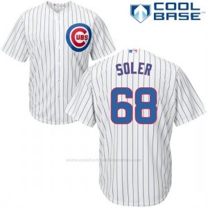 Camiseta Beisbol Hombre Chicago Cubs 68 Jorge Soler Blanco Autentico Coleccion Cool Base