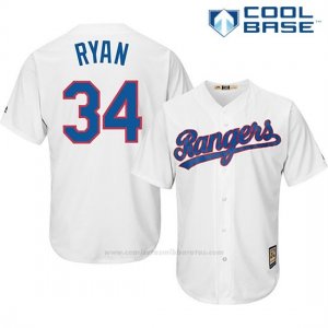 Camiseta Beisbol Hombre Texas Rangers Nolan Ryan Blanco Cool Base