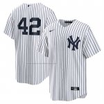 Camiseta Beisbol Hombre New York Yankees Mariano Rivera Replica Blanco