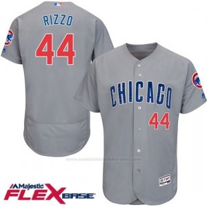 Camiseta Beisbol Hombre Chicago Cubs 44 Anthony Rizzo Gris Flex Base Autentico Coleccion Jugador