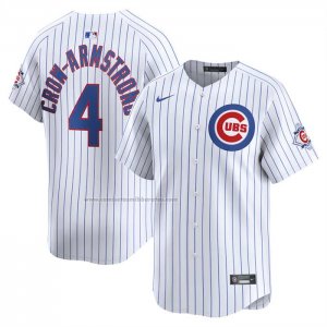 Camiseta Beisbol Hombre Chicago Cubs Pete Crow Armstrong 150th Anniversary Limited Blanco