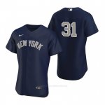 Camiseta Beisbol Hombre New York Yankees Aaron Hicks Autentico 2020 Alterno Azul