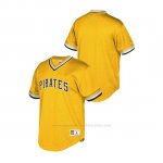 Camiseta Beisbol Hombre Pittsburgh Pirates Cooperstown Collection Mesh Wordmark V-Neck Oro
