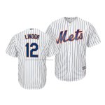 Camiseta Beisbol Hombre New York Mets White Francisco Lindor Cool Base Cool Base