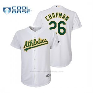Camiseta Beisbol Nino Oakland Athletics Matt Chapman Cool Base Official 1ª Blanco