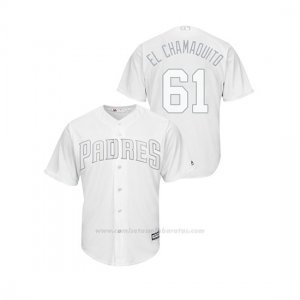 Camiseta Beisbol Hombre San Diego Padres Luis Perdomo 2019 Players Weekend Replica Blanco