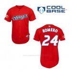 Camiseta Beisbol Hombre Toronto Blue Jays Ricky Romero 24 Rojo Cool Base
