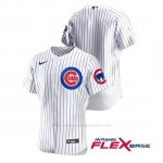 Camiseta Beisbol Hombre Chicago Cubs Autentico Nike Blanco
