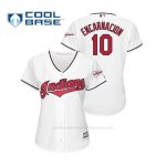 Camiseta Beisbol Mujer Cleveland Indians Edwin Encarnacion 2019 All Star Game Patch Cool Base Blanco