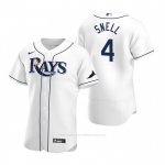 Camiseta Beisbol Hombre Tampa Bay Rays Blake Snell Autentico Primera Blanco