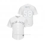 Camiseta Beisbol Hombre Toronto Blue Jays Tim Mayza 2019 Players Weekend Replica Blanco