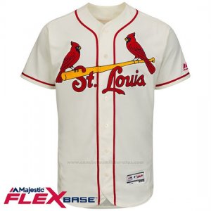 Camiseta Beisbol Hombre St. Louis Cardinals Blank Crema Flex Base Autentico Coleccion