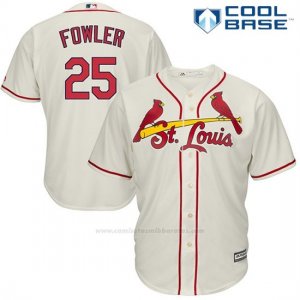 Camiseta Beisbol Hombre St. Louis Cardinals 25 Dexter Fowler Crema2017 Cool Base