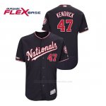 Camiseta Beisbol Hombre Washington Nationals Howie Kendrick 150th Aniversario Patch Autentico Flex Base Azul