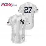 Camiseta Beisbol Hombre New York Yankees Giancarlo Stanton 2019 Postseason Flex Base Blanco