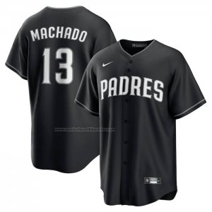 Camiseta Beisbol Hombre San Diego Padres Manny Machado Lights Out Replica Negro