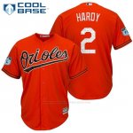 Camiseta Beisbol Hombre Baltimore Orioles 2 J.j. Hardy Naranja 2017 Entrenamiento de Primavera Cool Base Jugador
