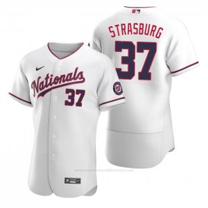 Camiseta Beisbol Hombre Washington Nationals Stephen Strasburg Autentico 2020 Alterno Blanco