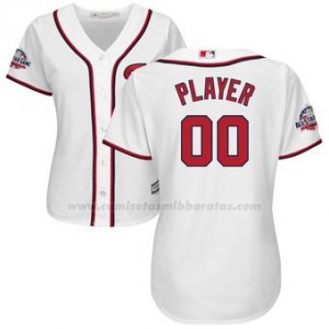 Camiseta Mujer Washington Nationals Personalizada Blanco