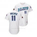 Camiseta Beisbol Hombre Arizona Diamondbacks A.j. Pollock Throwback 1998 Blanco