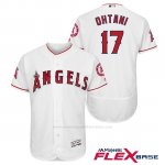 Camiseta Beisbol Hombre Los Angeles Angels Shohei Ohtani Angels Blanco Autentico Coleccion Flex Base
