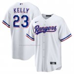 Camiseta Beisbol Hombre Texas Rangers Merrill Kelly Primera Replica Blanco