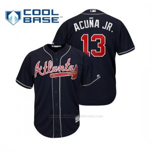 Camiseta Beisbol Hombre Atlanta Braves Ronald Acuna Jr. Cool Base Alternato 2019 Azul