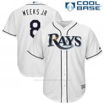 Camiseta Beisbol Hombre Tampa Bay Rays Rickie Weeks Jr Blanco Cool Base