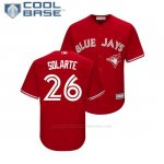 Camiseta Beisbol Nino Toronto Blue Jays Yangervis Solarte Cool Base Replica Scarlet