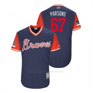 Camiseta Beisbol Hombre Atlanta Braves Wes Parsons 2018 Llws Players Weekend Parsons Azul