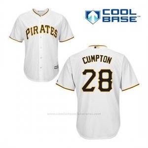Camiseta Beisbol Hombre Pittsburgh Pirates Brandon Cumpton 28 Blanco 1ª Cool Base