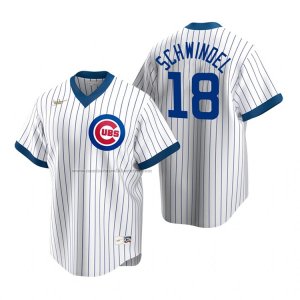 Camiseta Beisbol Hombre Chicago Cubs Frank Schwindel Cooperstown Collection Primera Blanco