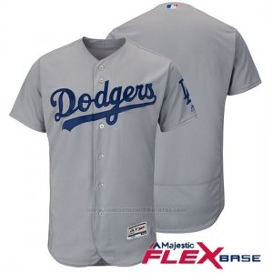 Camiseta Beisbol Hombre Los Angeles Dodgers Autentico Coleccion Gris Flex Base