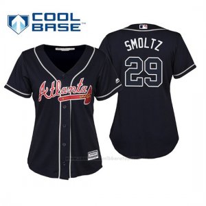 Camiseta Beisbol Mujer Atlanta Braves John Smoltz Cool Base Majestic Alternato 2019 Azul