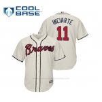 Camiseta Beisbol Hombre Atlanta Braves Ender Inciarte Cool Base Majestic Alternato 2019 Crema
