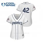 Camiseta Beisbol Mujer San Diego Padres 2019 Jackie Robinson Day Cool Base Blanco
