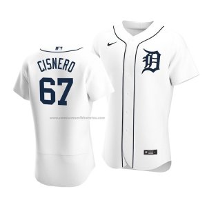 Camiseta Beisbol Hombre Detroit Tigers Jose Cisnero Autentico Primera Blanco