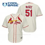 Camiseta Beisbol Hombre St. Louis Cardinals Willie Mcgee 51 Crema Alterno Cool Base