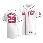 Camiseta Beisbol Hombre Washington Nationals Yadiel Hernandez Autentico Primera 2020 Blanco