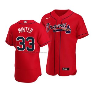 Camiseta Beisbol Hombre Atlanta Braves A.j. Minter Alterno Autentico Rojo