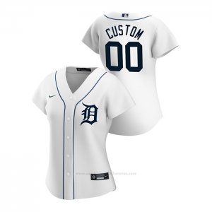 Camiseta Beisbol Mujer Detroit Tigers Personalizada 2020 Replica Primera Blanco