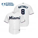 Camiseta Beisbol Hombre Miami Marlins Don Mattingly Cool Base Majestic 1ª 2019 Blanco