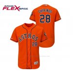 Camiseta Beisbol Hombre Houston Astros Robinson Chirinos 150th Aniversario Patch Flex Base Naranja