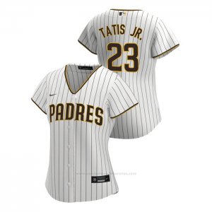 Camiseta Beisbol Mujer San Diego Padres Fernando Tatis Jr. Replica 2020 Primera Blanco