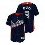 Camiseta Beisbol Nino All Star Game Jean Segura 2018 1ª Run Derby American League Azul