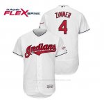 Camiseta Beisbol Hombre Cleveland Indians Bradley Zimmer 2019 All Star Game Patch Flex Base Blanco