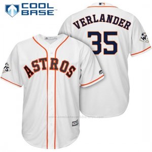 Camiseta Beisbol Hombre Houston Astros 2017 World Series Justin Verlander Blanco Cool Base