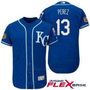 Camiseta Beisbol Hombre Kansas City Royals Salvador Perez 13 2017 Entrenamiento de Primavera Flex Base Jugador